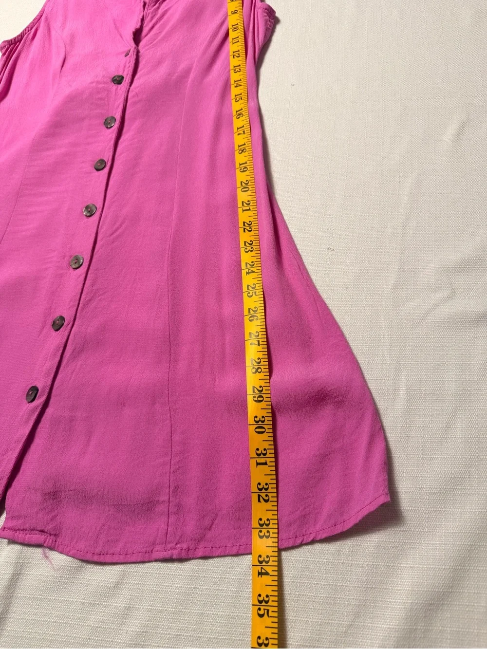 Olivaceous Vibrant Pink Button-Front Swim Coverup Dress
